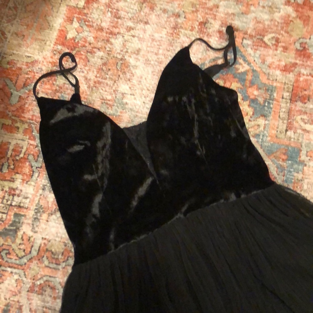 BCBG Generation size 2 Black velvet mini dress